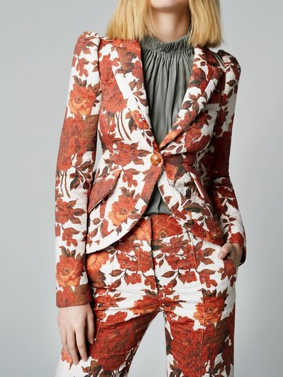 Smythe Rust Floral Pouf Sleeve Jacket product