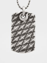 Alligator Scales Dog Tag Pendant Necklace - Default Title