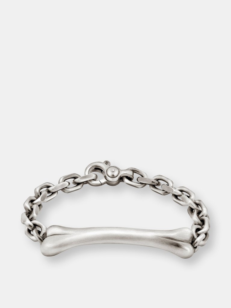 Large Bone Bracelet - Sterling Silver