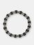 Lava Beads, Oxidized Sterling Silver Bracelet