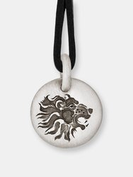 Lion Charm Pendant - Sterling Silver