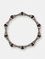Red Tiger Eye Beads, Oxidized Sterling Silver Bracelet