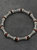 Red Tiger Eye Beads, Oxidized Sterling Silver Bracelet