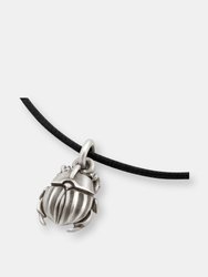 Scarab Beetle Pendant in Sterling Silver