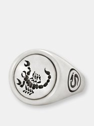 Scorpion Signet Ring - Sterling Silver