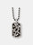 Small Camouflage Dog Tag - Sterling Silver