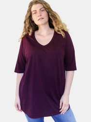 The CloudSoft V-Neck Tunic - Elbow Sleeve