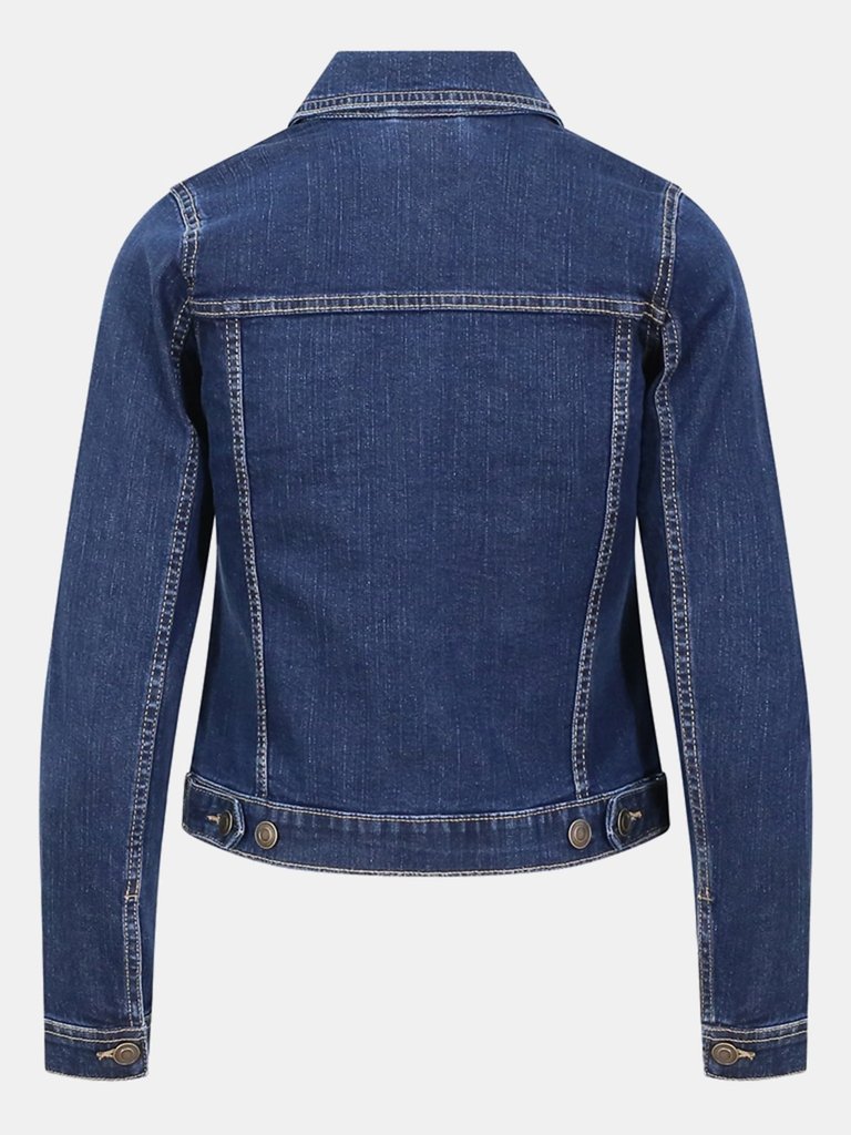 So Denim Ladies Olivia Denim Jacket (Dark Blue Wash)