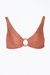 Rebecca Ribbed O-Ring Bikini Top In Blush - Blush