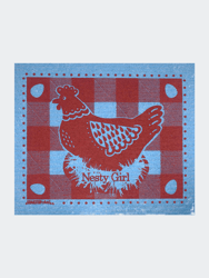 Nesty Girl Hen Dishcloth - Blue