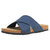 Classic Cork Sandals Criss-cross Strap Slip On - Navy