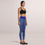 Legging Solid High Waisted Bubble Stretchable Fabric - Blue