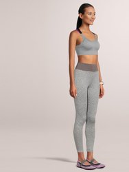Legging Solid High Waisted Bubble Stretchable Fabric - Gray