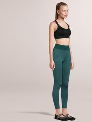 Legging Solid High Waisted Bubble Stretchable Fabric - Teal