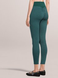 Legging Solid High Waisted Bubble Stretchable Fabric - Teal - Teal
