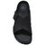 Light-Weight Platform Sandals Criss-Cross Adjustable Buckles - Black