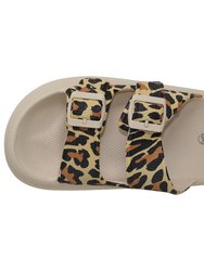 Lightweight EVA Platform Sandals Double Straps - Leopard