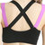 Sports Bra Padded Elastic Straps Cross Back - Black