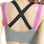 Sports Bra Padded Elastic Straps Cross Back - Gray