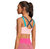 Sports Bra Padded Elastic Straps Cross Back - Pink - Pink