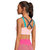 Sports Bra Padded Elastic Straps Cross Back - Pink - Pink