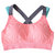 Sports Bra Padded Elastic Straps Cross Back - Pink