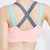 Sports Bra Padded Elastic Straps Cross Back - Pink