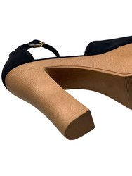 Women Platform Sandals Chunky Heel Closed Back Strap