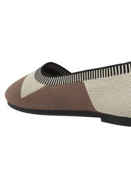 Women's Ballet Flats Sweater Soft Rubber Sole Slip On Casual Shoes