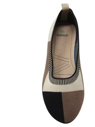 Women's Ballet Flats Sweater Soft Rubber Sole Slip On Casual Shoes