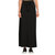 Women's Maxi Long Skirt Drawstring Waist Pockets Soft Comfort Fabric Black - Black