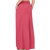 Women's Maxi Long Skirt Drawstring Waist Pockets Soft Comfort Fabric Red