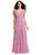 Bow-Shoulder Faux Wrap Maxi Dress With Tiered Skirt - 8233 - Powder Pink