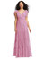 Bow-Shoulder Faux Wrap Maxi Dress With Tiered Skirt - 8233 - Powder Pink