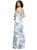 Bow-Shoulder Faux Wrap Maxi Dress With Tiered Skirt - 8233