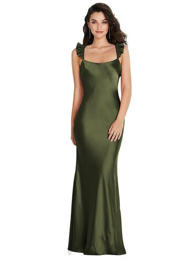 Social Bridesmaid Ruffle Trimmed Open-Back Maxi Slip Dress - 8219 product
