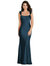 Ruffle Trimmed Open-Back Maxi Slip Dress - 8219 - Atlantic Blue