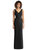 Sleeveless Tie Back Chiffon Trumpet Gown - 8194 - Black