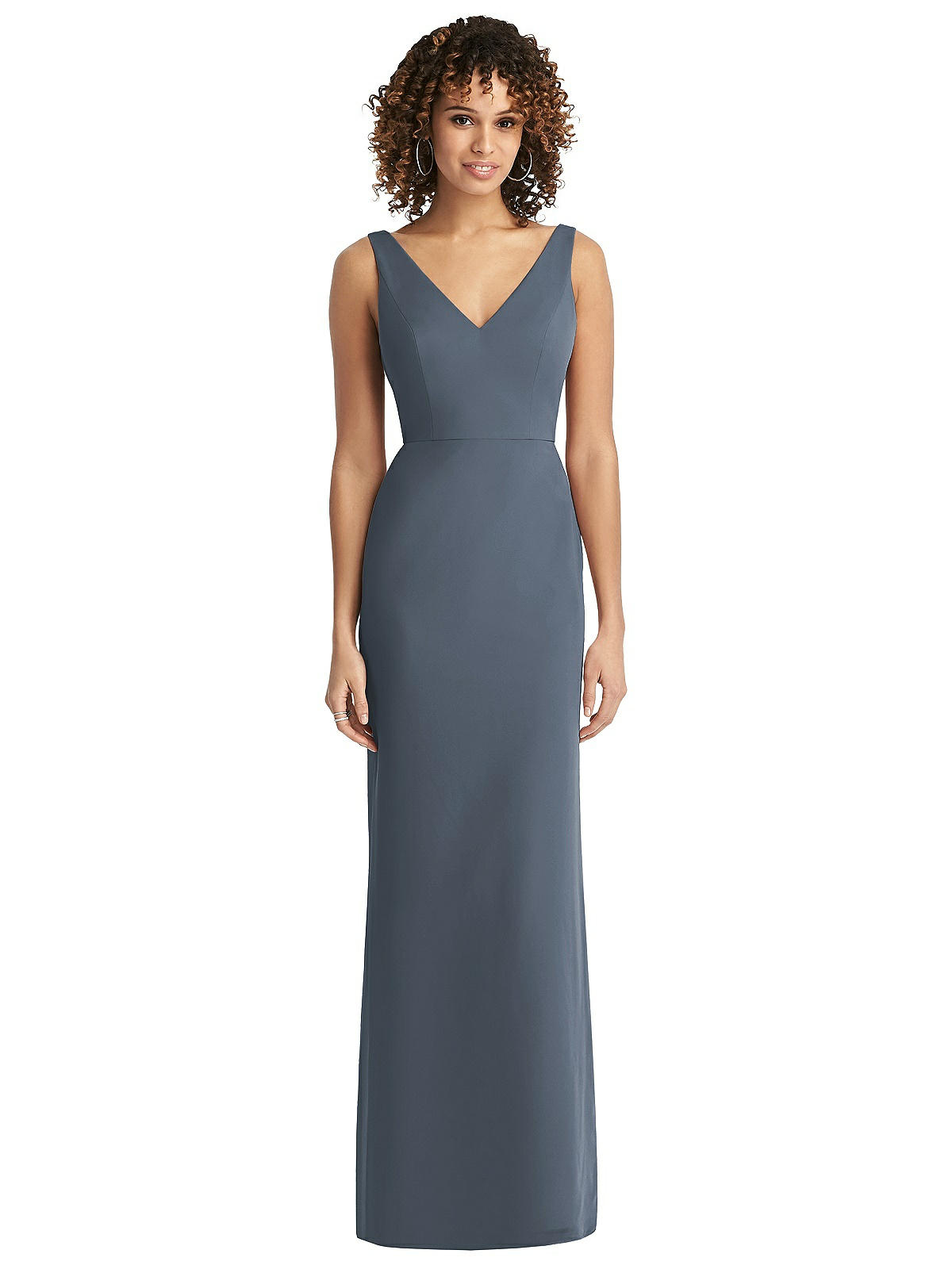 Chiffon Sleeveless Tie-Back Bridesmaid Dress