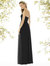 Strapless Draped Bodice Maxi Dress with Front Slits - 8159