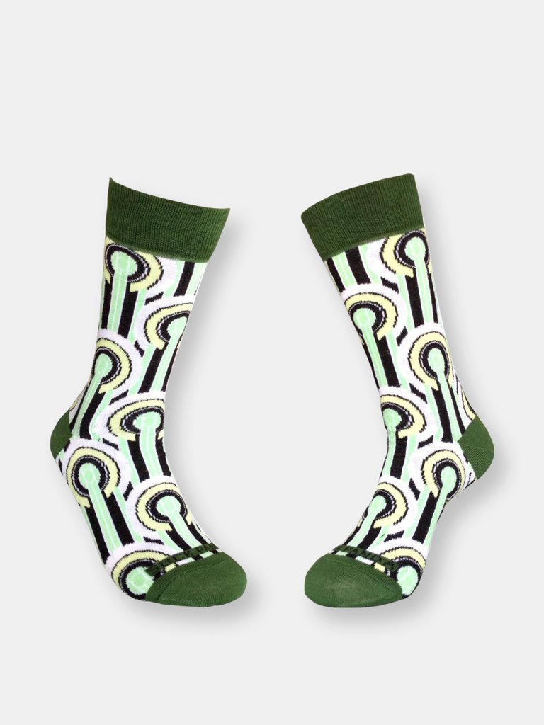 Art Deco Patterned Socks - Multi