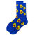 Avocado Patterned Socks - Blue/Yellow