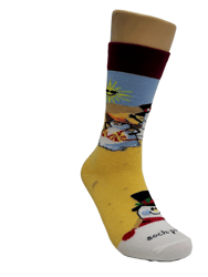 Beach Snowmen Socks From The Sock Panda - Adult Medium