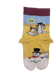 Beach Snowmen Socks From The Sock Panda - Adult Medium - Multicolor