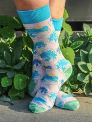 Frogs on a Lily Pad Socks (Frog Prince Fairy Tale)