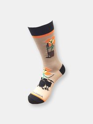 Fun Flower Rock Band Socks from the Sock Panda