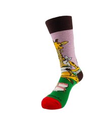 Giraffe Eating Ramen Socks from the Sock Panda