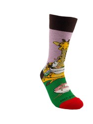 Giraffe Eating Ramen Socks from the Sock Panda