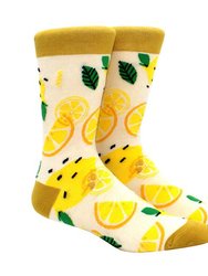Lemon Patterned Socks (Adult Large) - Lemon
