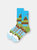 Level Up Video Game Socks from the Sock Panda - Blue